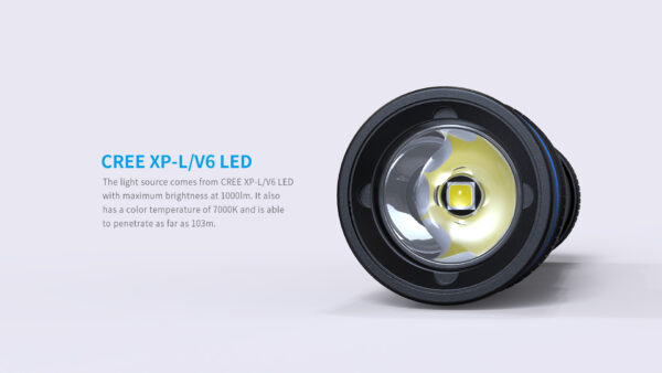 XTAR D20B 1000 lumen Dive Light - Image 5