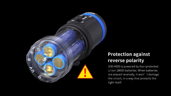 XTAR D30 4000 lumen Dive Light - Image 8