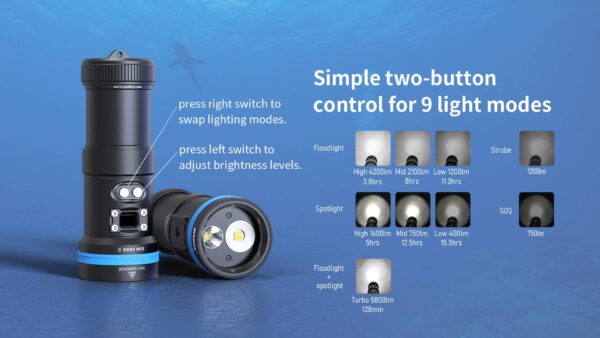 XTAR D36 5800II Dive Light - Image 3