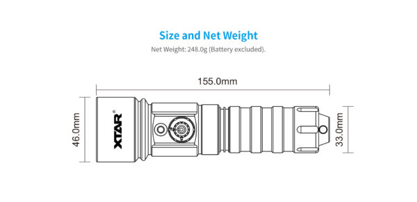 XTAR Whale D26W(Warm) 1000 lumen Dive Light - Image 12